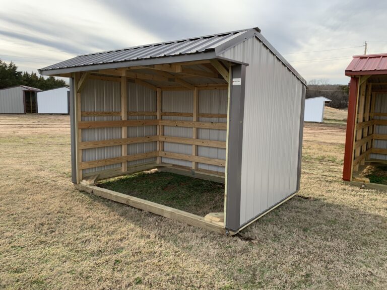 8x12 Metal Horse Barn