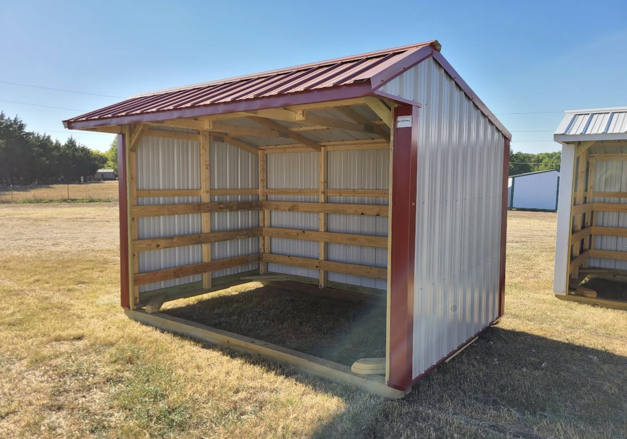 8x12 metal horse barn without tack room
