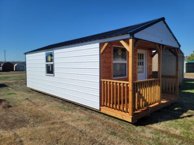 12x28 Metal Porch Cabin