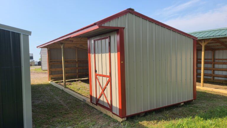 10x28 Metal Horse Barn w/ Tack